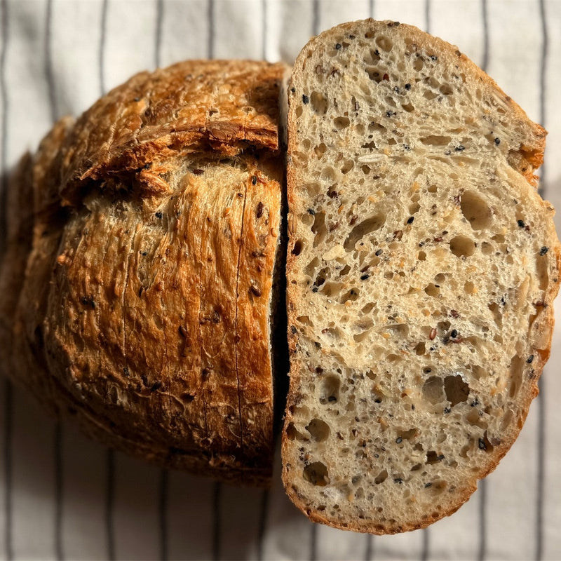 Seeded sourdough bread